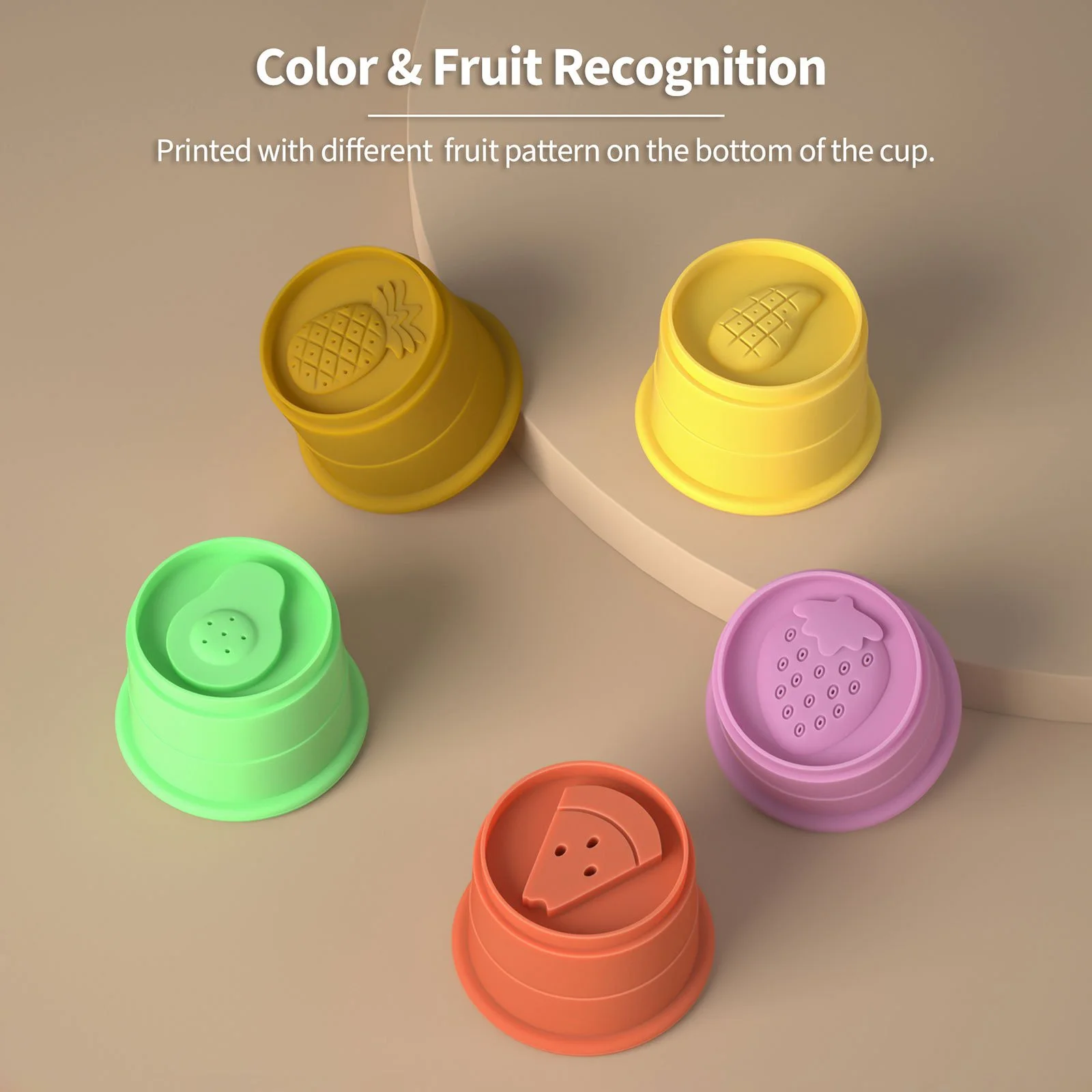 5PCS Silicone Soft Baby Building Blocks & Teething Toys – BPA-Free Montessori Educational Set