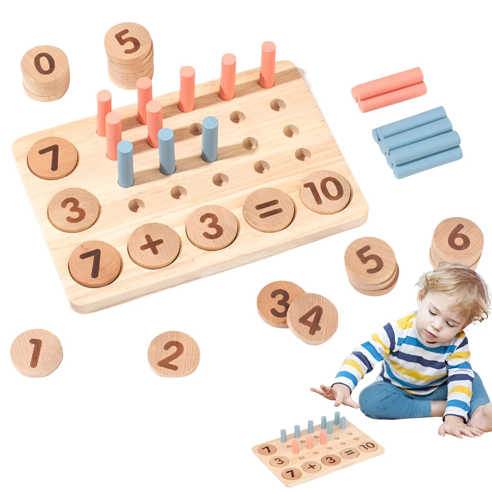 Counting Peg Board for Preschool Math Learning – Fun Educational Toy