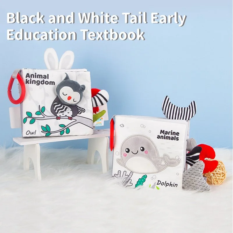 3D Sensory Baby Cloth Book – High Contrast Crinkle Toy for Infants & Toddlers