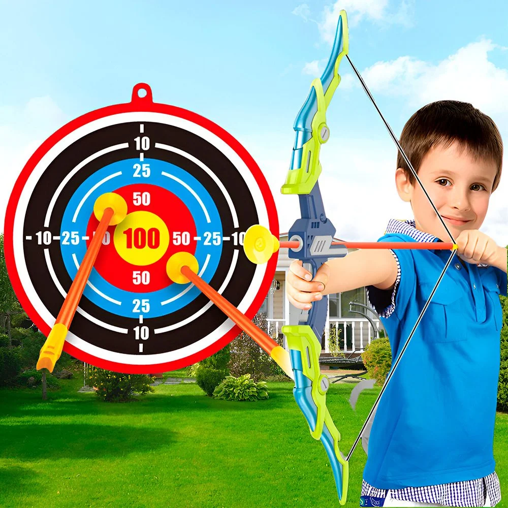 Light-Up Archery Toy Set for Kids with Target – Outdoor & Indoor Fun