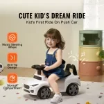 Classic Kids Ride On Push Car with Music Steering Wheel for Toddlers 1-3