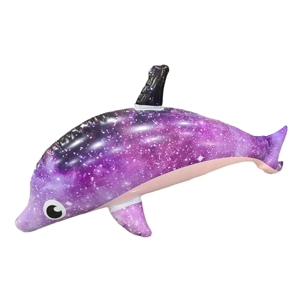 Purple Inflatable Dolphin Pool Toy