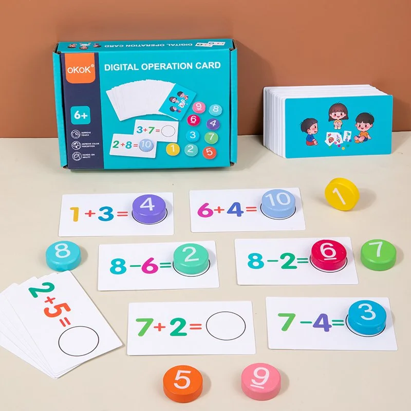 Montessori Math Matching Game – Wooden Educational Toy for Kids Ages 3+