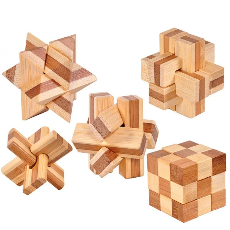 3D Wooden Interlocking Burr Puzzle