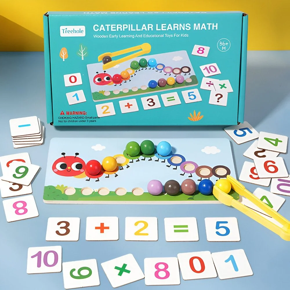 Wooden Clip Beads Game