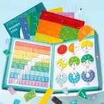 Wooden Magnetic Fraction Learning Toy for Kids - Educational Math Set