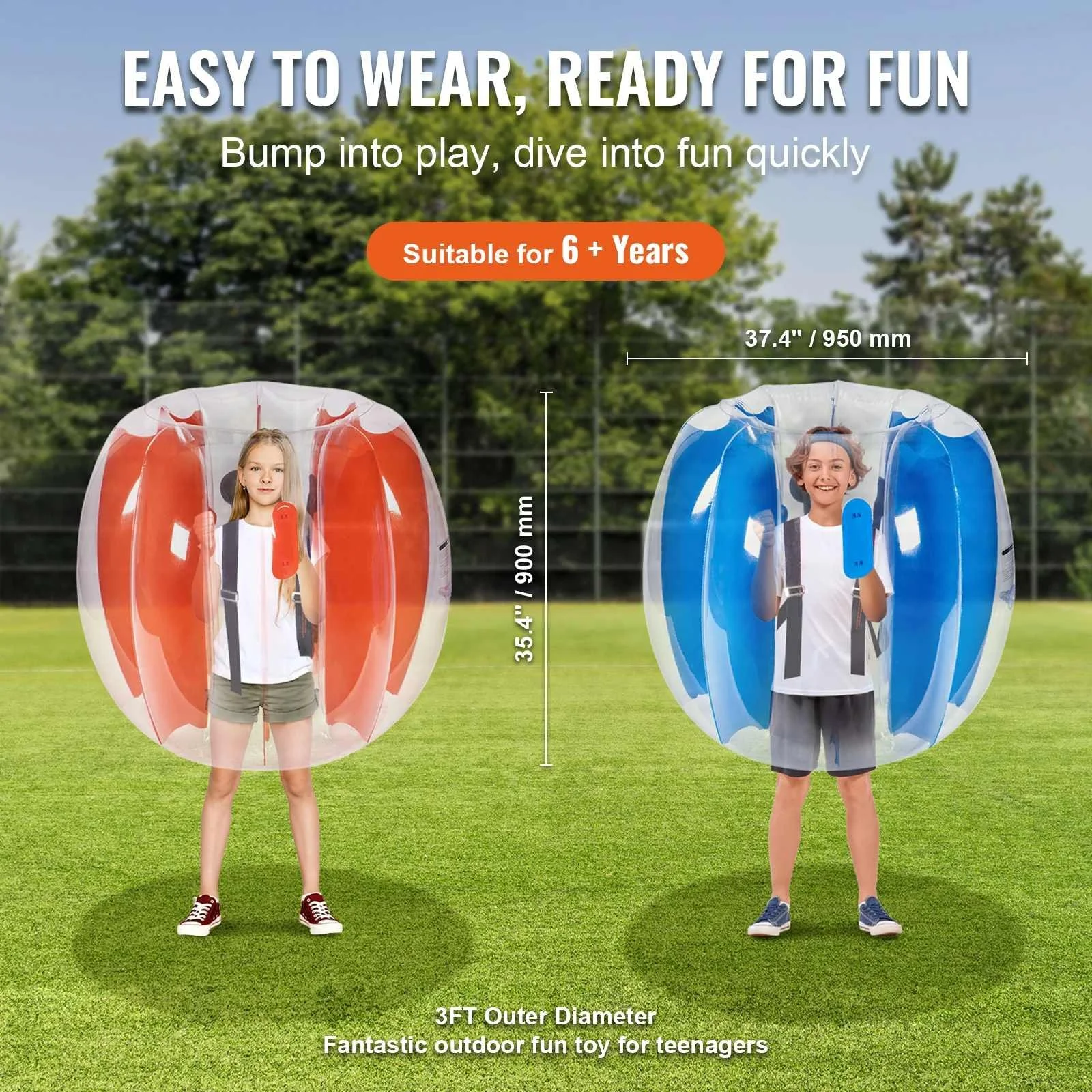 2-Pack Inflatable Bumper Balls