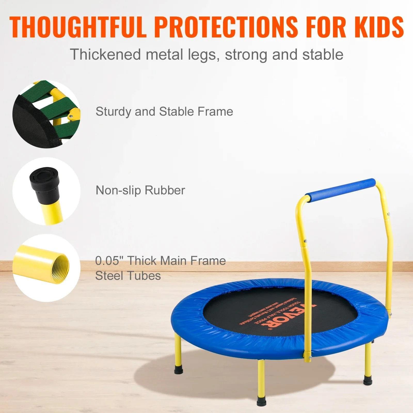 3FT Kids Trampoline for Indoor & Outdoor Fun