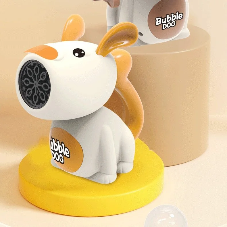Hand-Cranked Cartoon Dog Bubble Gun Toy for Kids Outdoor Parties