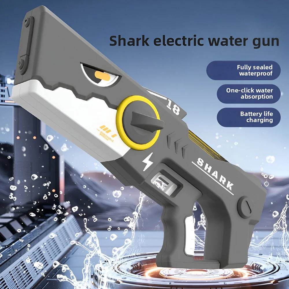 Electric Auto-Fill Water Blaster Gun – 450ml Tank, 12m Range, Summer Toy