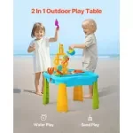 11PCS Kids Sand and Water Table Playset with Umbrella