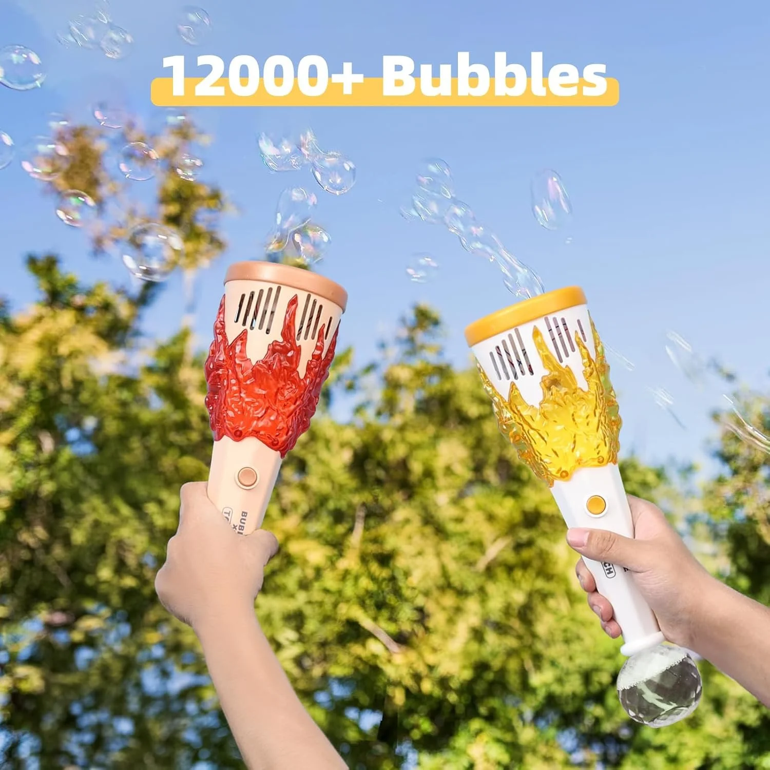 Electric Torch Bubble Machine for Kids