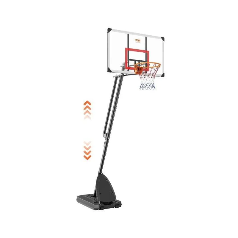 Adjustable 7.6-10 ft Portable Basketball Hoop System with 50" Backboard