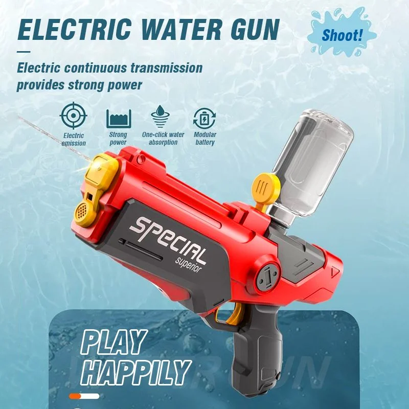 High-Powered Electric Water Gun for Adults & Kids – Automatic Light-Up Soaker