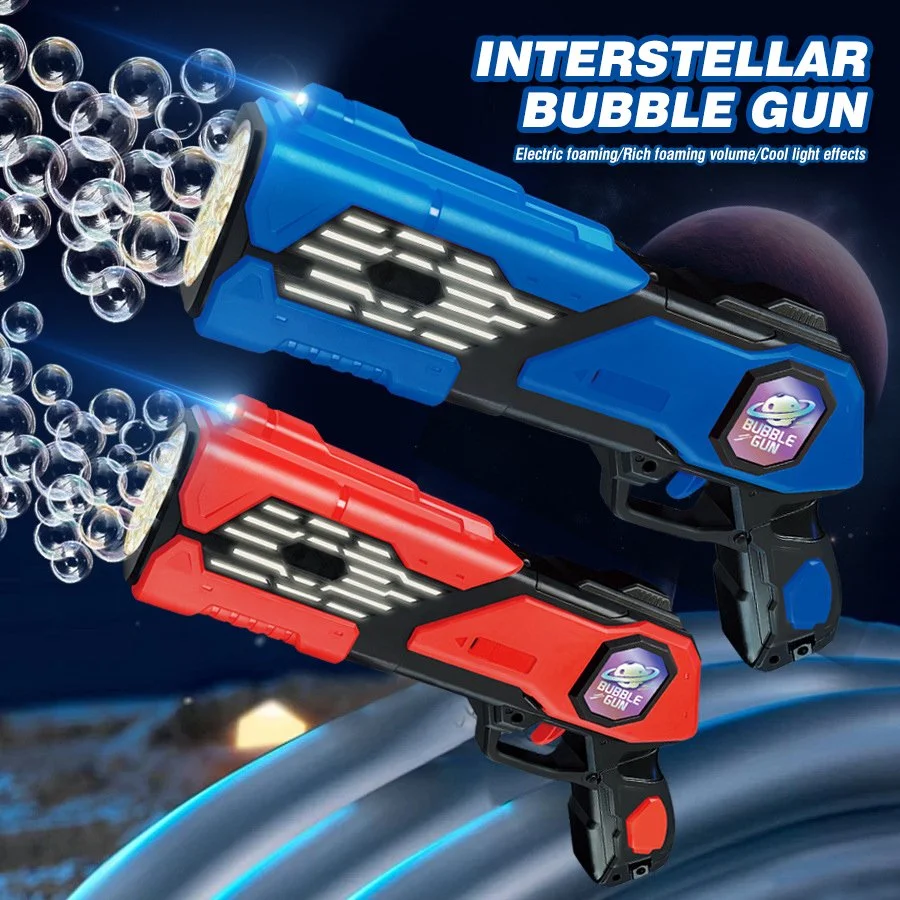 Automatic Bubble Gun Toy with Lights