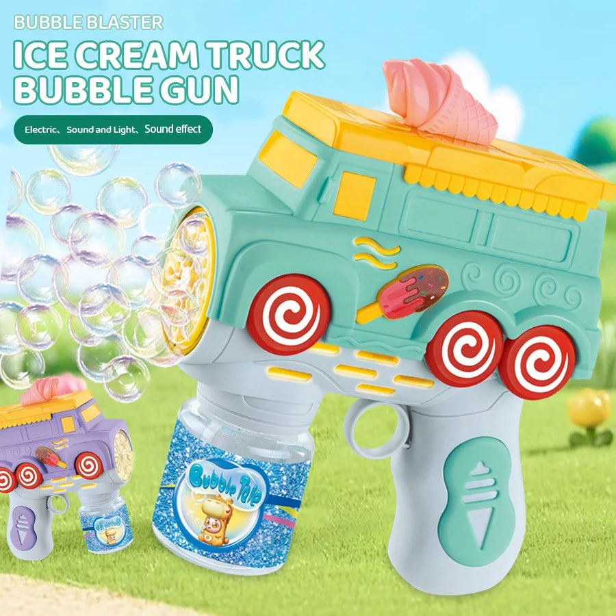 Electric Ice Cream Cart Bubble Blower Toy