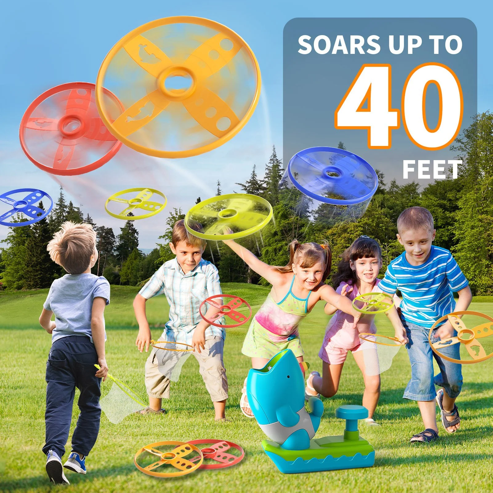 Flying Disc Launcher Toy