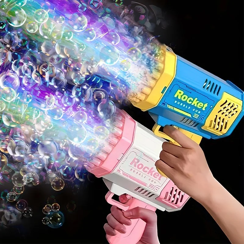 40-Hole Rocket Bubble Blower Toy – Handheld Bubble Fun for Kids Outdoor Play