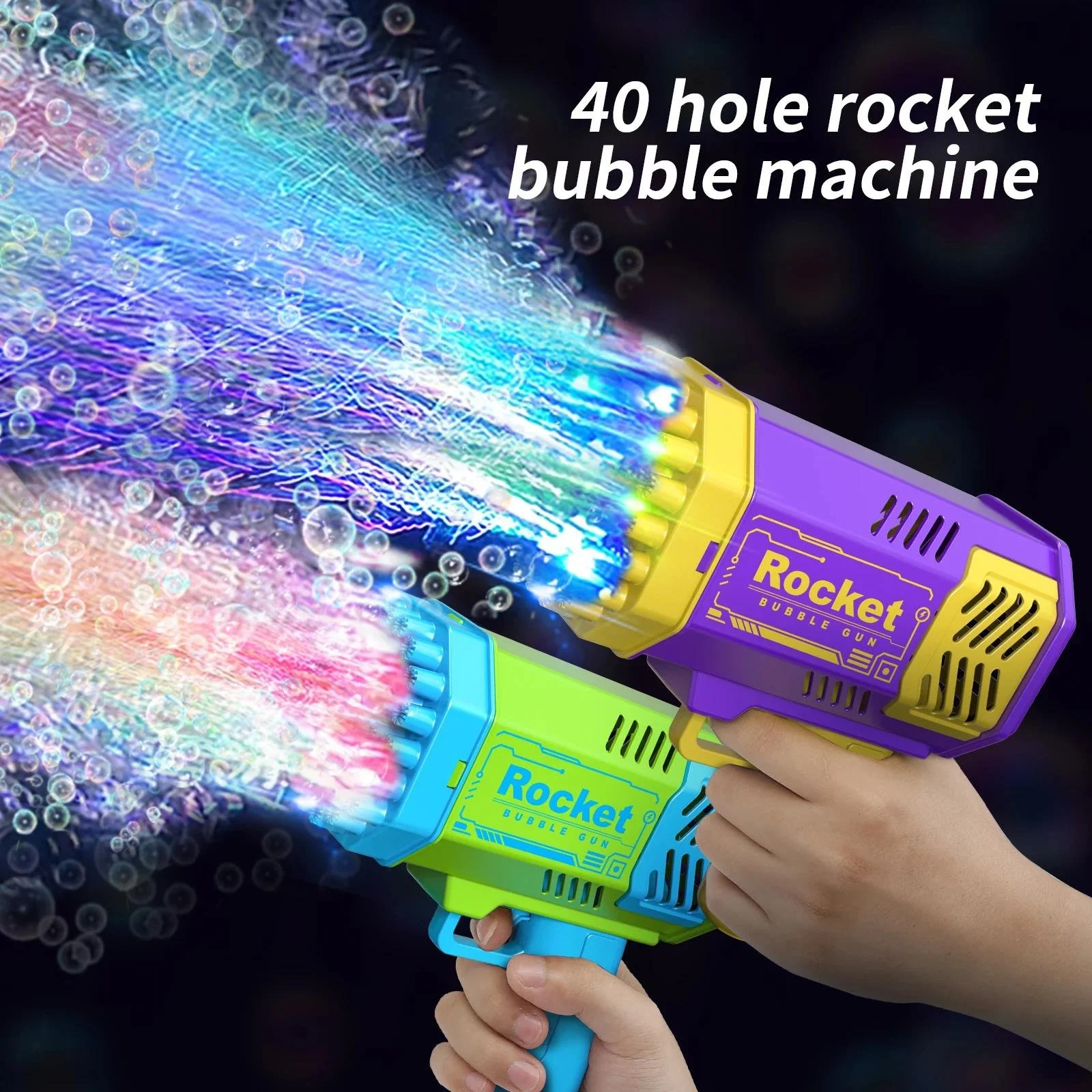 40-Hole Rocket Bubble Launcher Toy