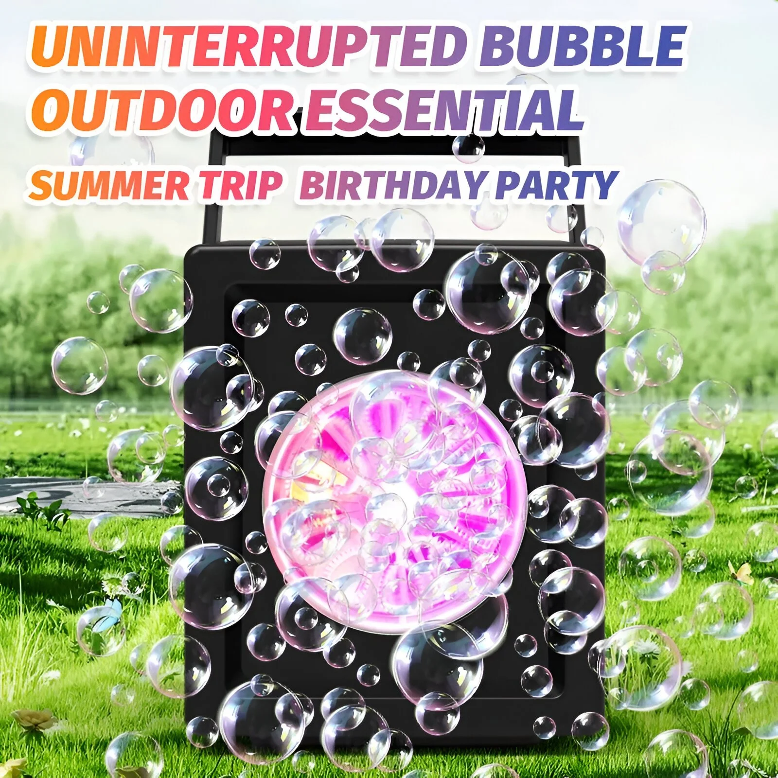 10-Hole Handheld Bubble Blower – Fun Outdoor Party & Holiday Bubble Toy