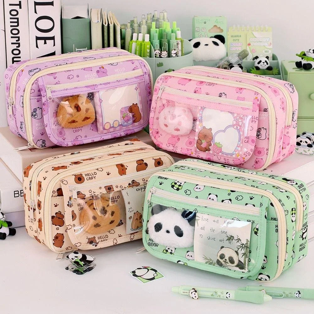 Capybara Multi-Layer Pencil Case