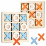 Montessori Wooden Mini Chess & Puzzle Game for Kids Brain Development