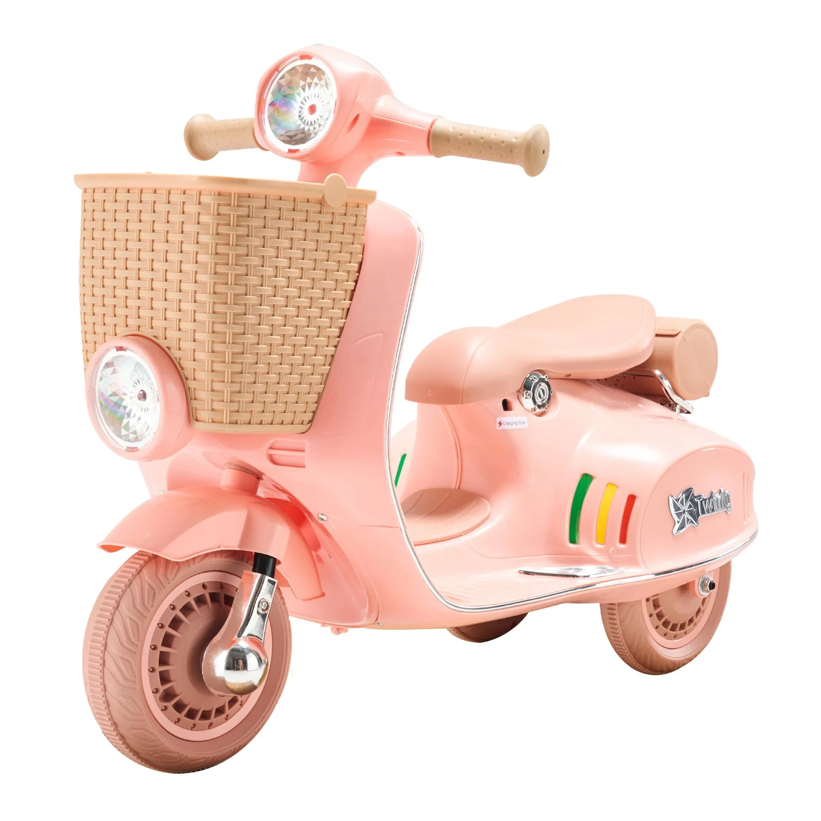 Kids Electric Ride-On Motorcycle Trike 12V with Lights & Music