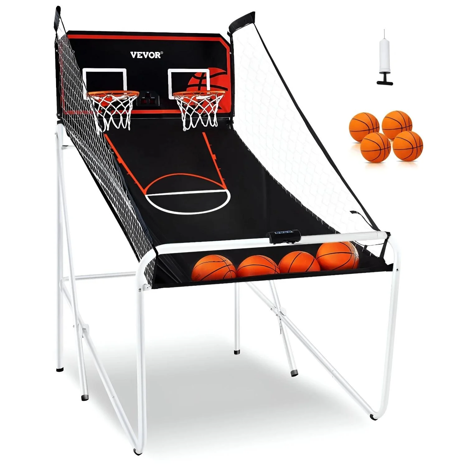 Foldable 2-Player Indoor Basketball Arcade Game with 8 Fun Modes