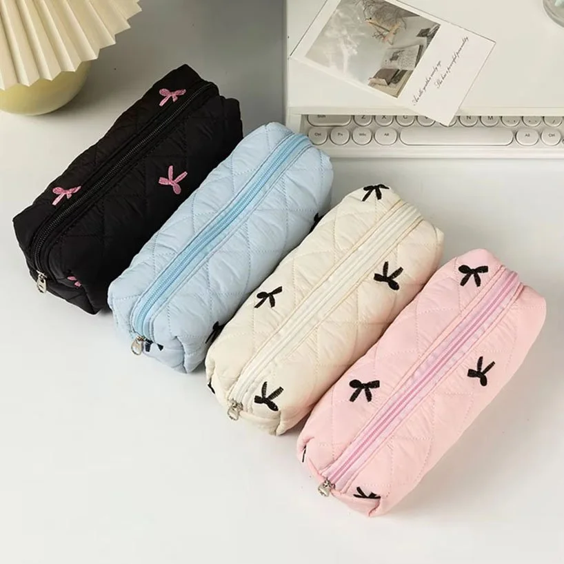 Cute Bow Pencil Case – Large Capacity Back to School Stationery Bag