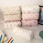 Cute Bowknot Pencil Case for Girls – Fabric Stationery Pouch