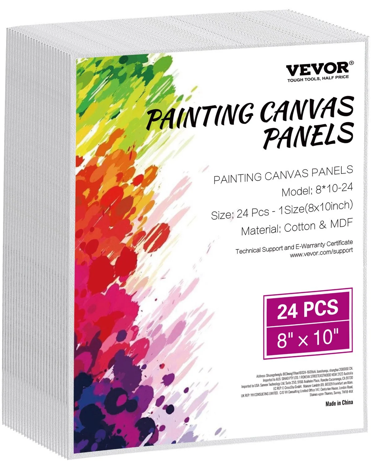 24-Pack Canvas Boards for Painting