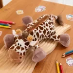 Kids Plush Giraffe Pencil Case – Soft 3D Animal Stationery Pouch
