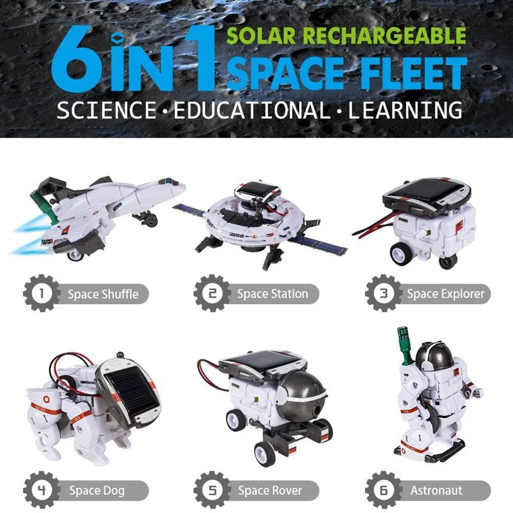 6-in-1 Solar Robot DIY Educational Science Kit for Kids
