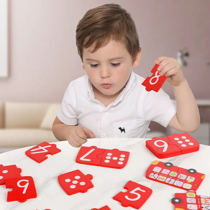 Wooden Number Animal Puzzle – Early Learning Montessori Jigsaw Toy