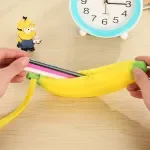 Cute Silicone Banana Coin Purse & Mini Wallet with Key Ring