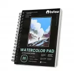 Professional Artist Watercolor Paper Pad - 5.5x8.5 Inch, Hot Press, Acid-Free