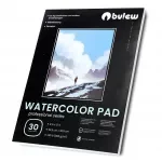 Professional Watercolor Paper Pad 9x12 Inch, 30 Sheets (140lb/300gsm) for Artists