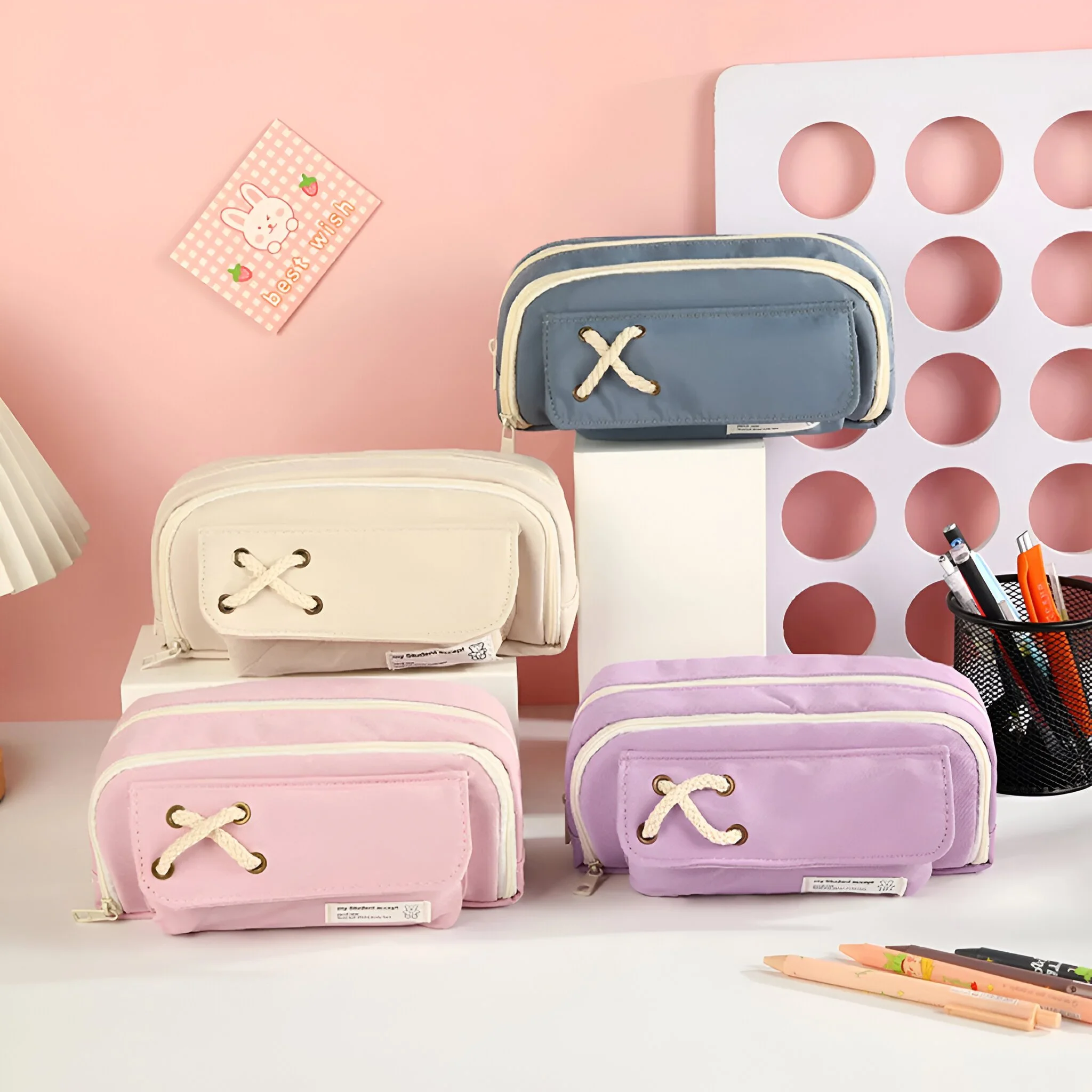 Fancy Aesthetic Pencil Bag for School Stationery Accessories