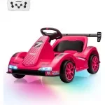 Kids Electric Drift Go Kart with Remote Control, LED Lights & Dual Motors