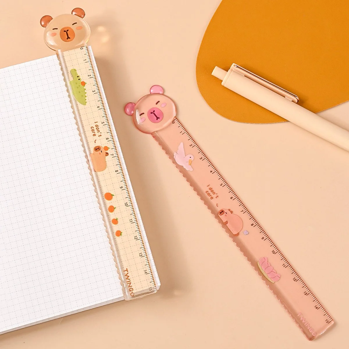Creative Cartoon Animal Ruler 6-Inch Cute Wavy Line School Ruler