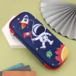 3D Space Cartoon EVA Pencil Case – Fun Interstellar School Organizer