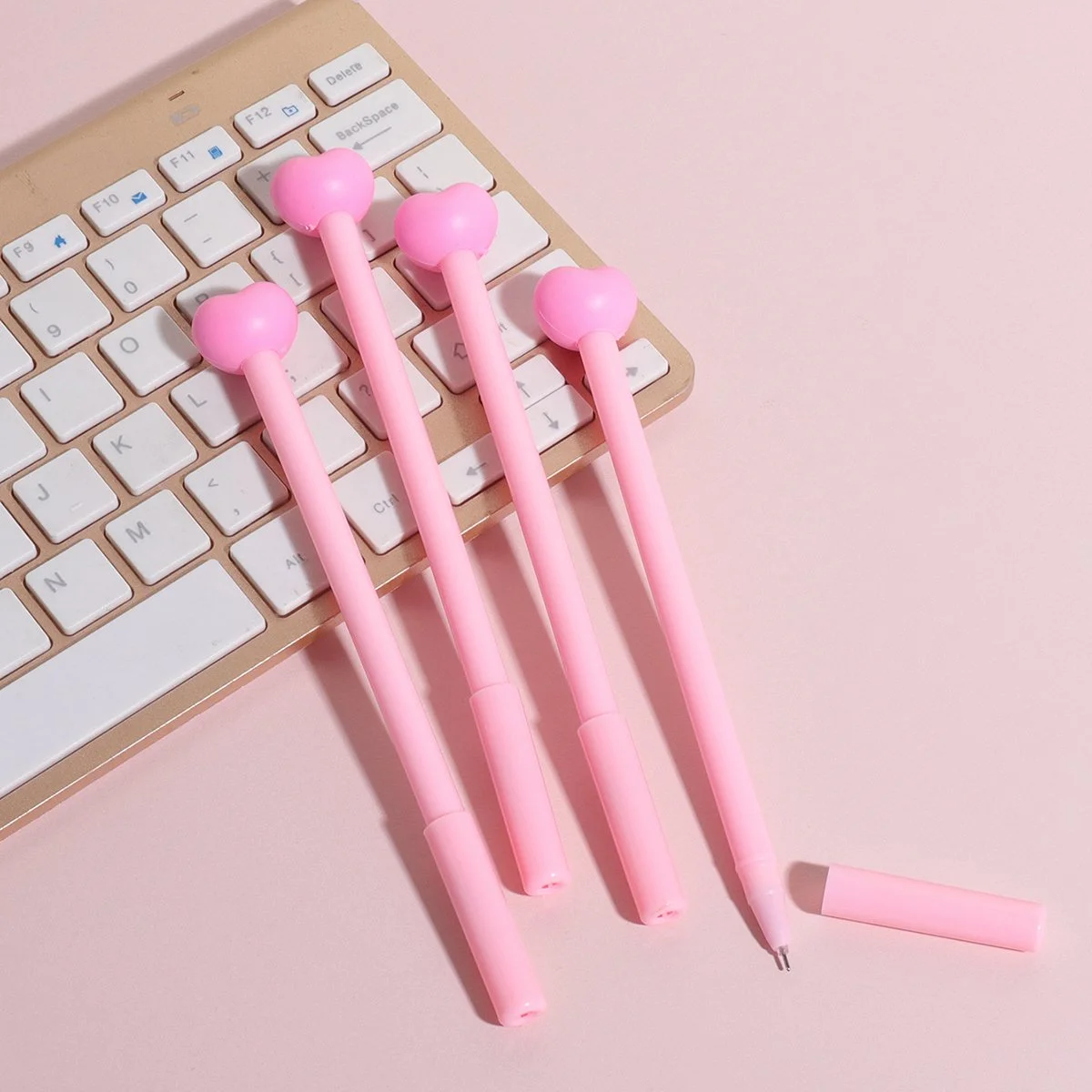 Heart Shaped Ballpoint Pens – Cute Valentine Love Pens, 4 Pack
