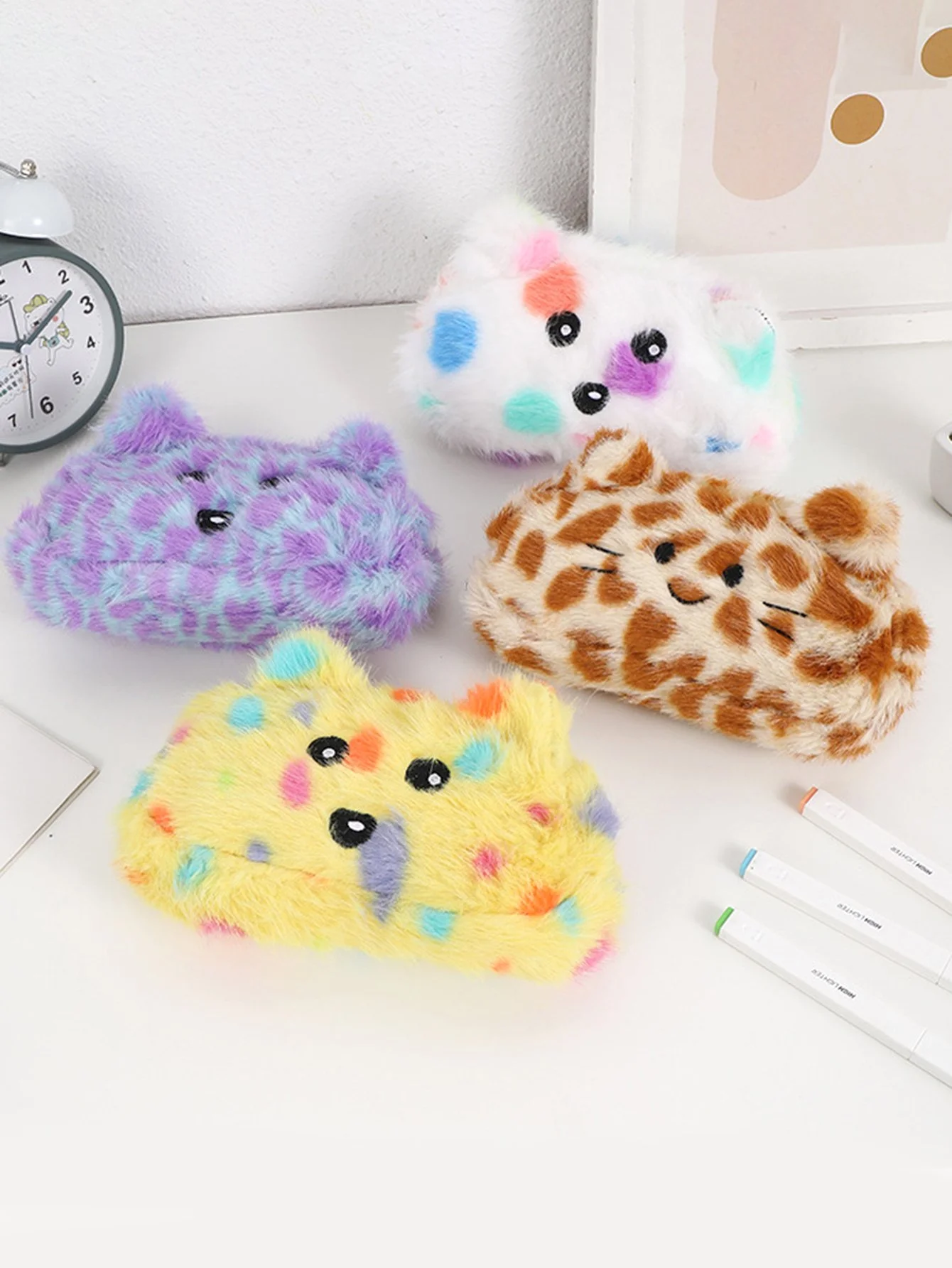 Cute Plush Animal Storage Pouch