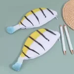 Cute Fish Pencil Case Large Capacity Funny School & Office Pouch