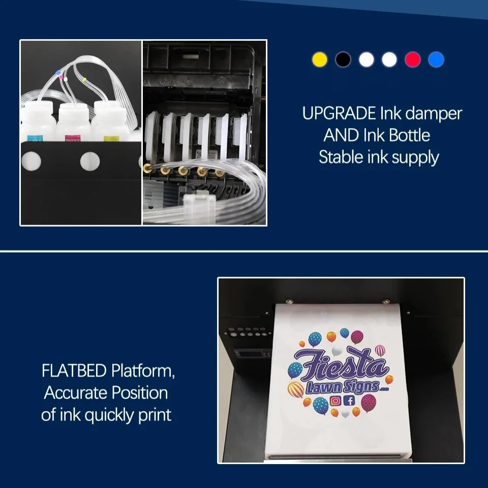A4 Multicolor Flatbed T-Shirt Printer