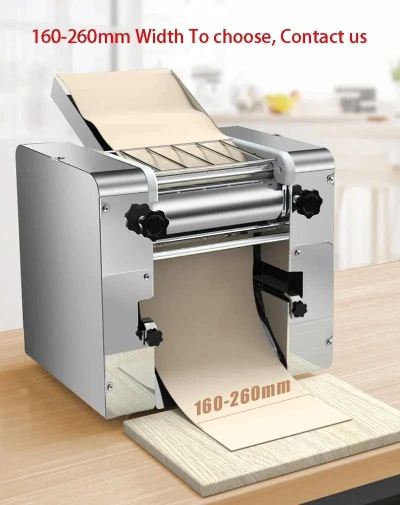 Electric Stainless Steel Dough Roller and Noodle Maker for Home Kitchens