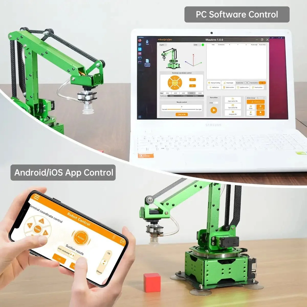 Advanced 4-DOF Air Pump Robotic Arm Kit with App Control & Open Source Technology