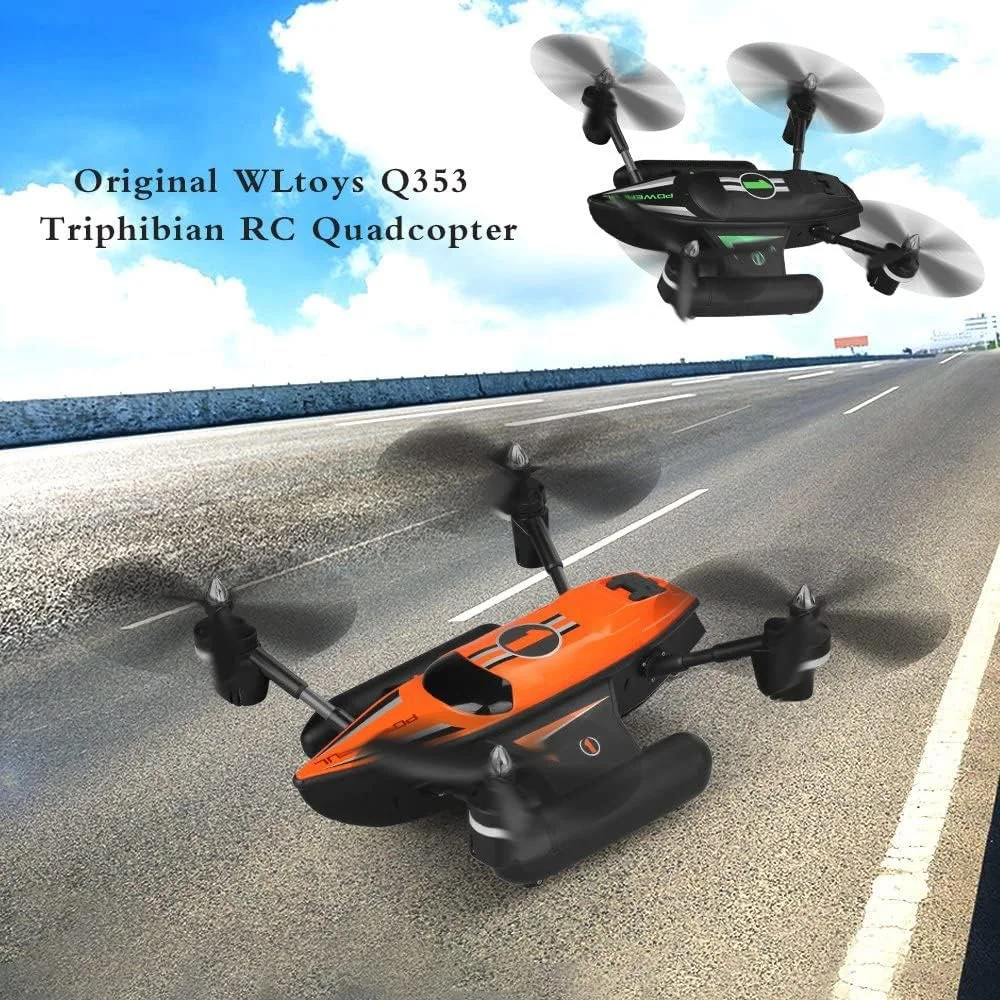 Triphibian All-Terrain RC Drone - Waterproof, 2.4GHz 6-Axis Gyro, Multi-Mode Flight