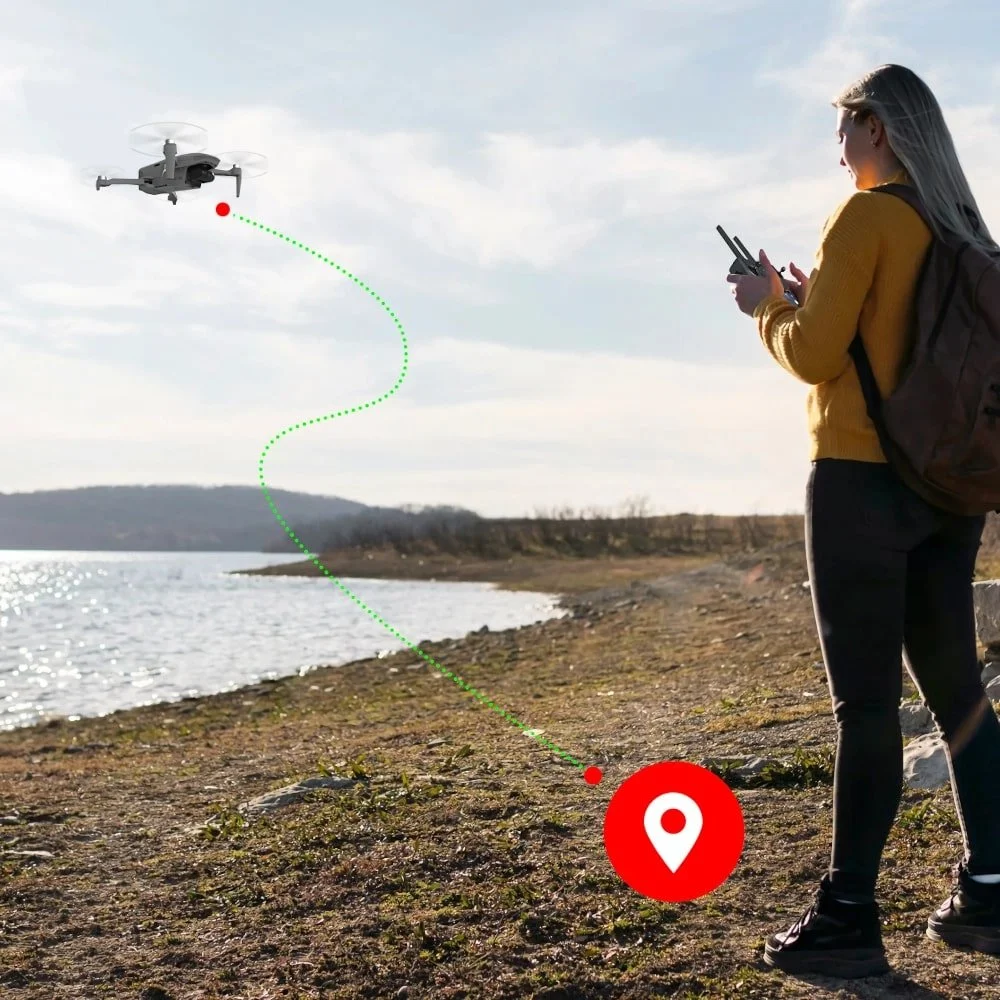 Mini FPV Drone with 4K HD Camera, 3-Axis Gimbal, and GPS