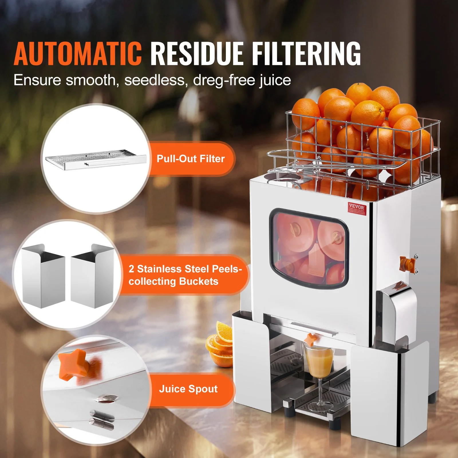 Commercial Automatic Orange Juicer Machine